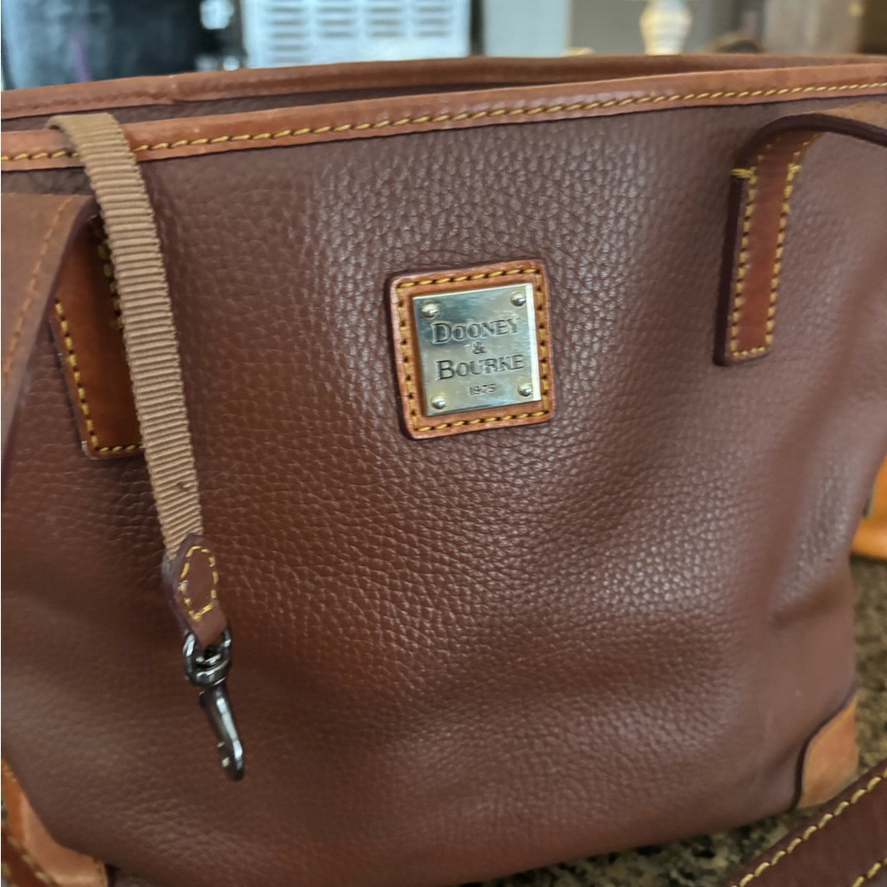 Dooney & Bourke Brown Leather Messenger Bag